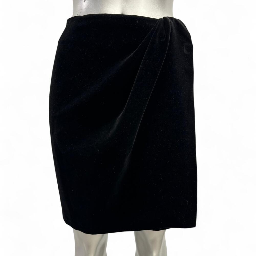 black velvet mini skirt